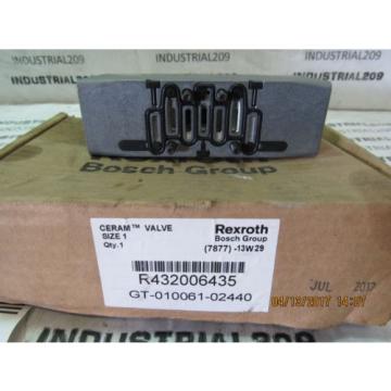 REXROTH CERAM VALVE RT32006435 GT-010061-02440 NEW