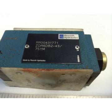 NEW REXROTH HYDRAULIC ZDR6DB2-43/75YM   RR00431771    00003844 VALVE   GB