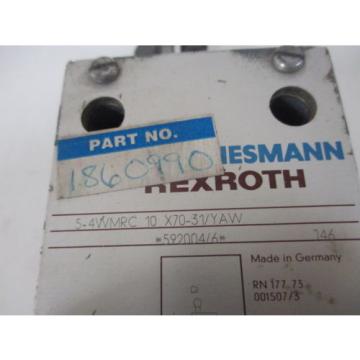 REXROTH 5-4WMRC 10 X70-31/YAW SOLENOID VALVE *USED*