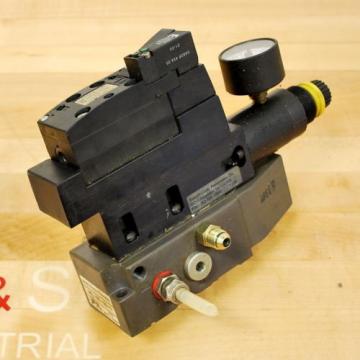 Rexroth 2611-0-9110-1 Pneumatic Valve, 24 VDC 2W Coil, Valve &amp; Block - USED