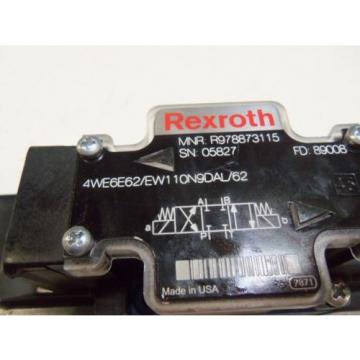 REXROTH 4WE6E22/EW110N9DAL/62 HYDRAULIC VALVE *NEW NO BOX*