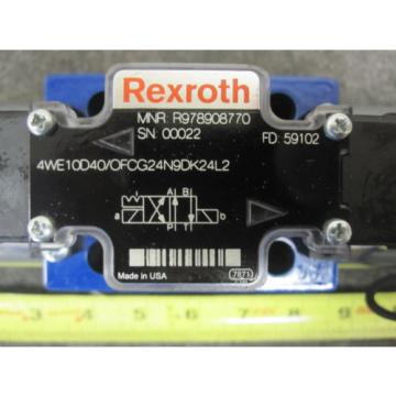 NEW REXROTH DIRECTIONAL VALVE # 4WE10D40/OFCG24N9DK24L2 # R978908770