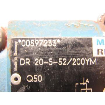 Mannesmann Rexroth DR 20-5-52/200YM Hydraulic Pressure Reducing Valve 200 Bar