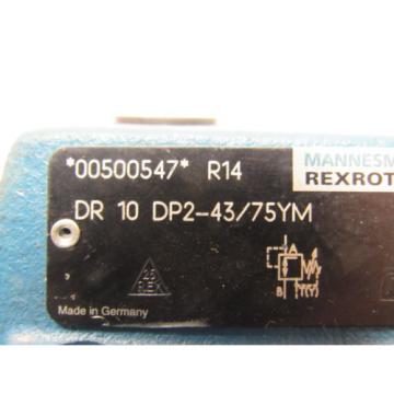 Rexroth DR-10-DP2-43/75YM Pressure Reducing Valve  1090 PSI (75 bar)