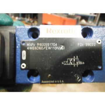 REXROTH VALVE 4WE6D60/EW110N9Z ~ USED