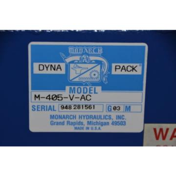 Monarch Hydraulics Dyna Pack M405VAC Hydraulic Power  Pump