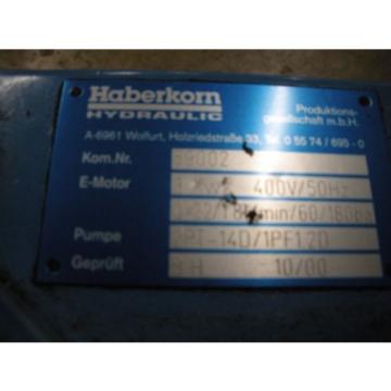 Haberkorn 59002 Hydraulic  3kw 400v 5.5amp Wien Motor Pump