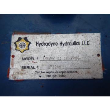 Hydradyne Hydraulic Unit 3 Hp 50 Gallon PV6 Heat Exchanger 208230/460V Pump