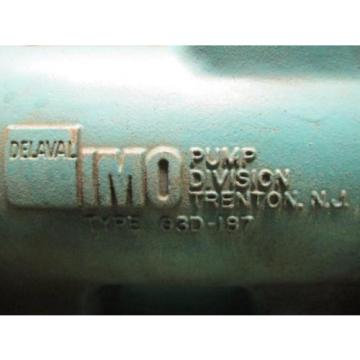 IMO Division Delaval Type G3D187 Positive Displacement Hydraulic Screw  Pump