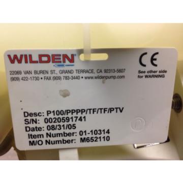 Wilden DIAPHRAGM pump 01509520, 01509520, 01318120, 0110314, M652110 Rack E Pump