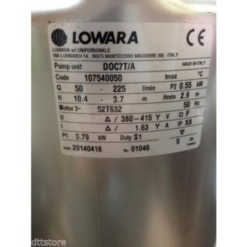 Lowara DOC Submersible Drainage # DOC7T/A 0,55KW 0,75HP 3x400V 50Hz Pump