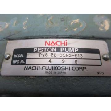 NACHI FUJIKOSHI PVS2B35N3E13 35CC/REV HYDRAULIC PISTON D519172 Pump