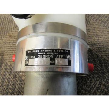 WILLIAMS HYDRAULIC &amp; RESERVOIR MODEL EW F 000 MM0 805 F000MM0805 12VDC NEW Pump