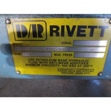 D/R Rivett GP2115 1400 Max Pressure Hydraulic  Pump