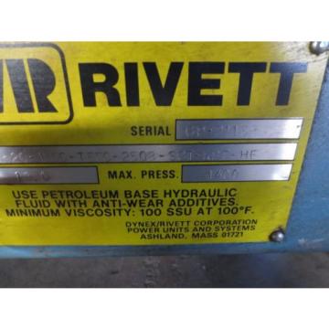 D/R Rivett GP2115 1400 Max Pressure Hydraulic  Pump