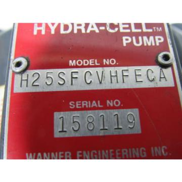 Wanner H25SFCVHFECA Hydra Cell Diaphragm 20GPM 1000PSI 11/8&#034; Shaft Pump