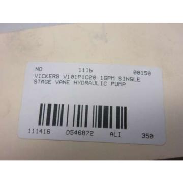 VICKERS V101P1C20 1GPM SINGLE STAGE VANE HYDRAULIC D546872 Pump