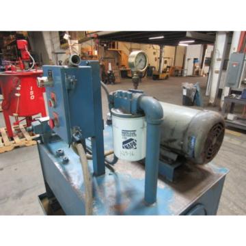 W.M.H. FLUIDPOWER 5HP 10 G.P.M. Hydraulic Power Unit 1000PSI Max. 30 Gal. Tank Pump