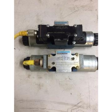 LOT OF 2 Mannesmann Rexroth HYDRAULIC VALVES 4WE6J60 &amp; 4WE6J61/EG24N9DK24L