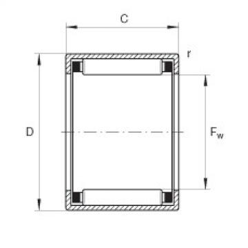 Drawn cup needle roller bearings with open ends - HK0306-TV