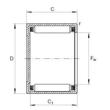 Drawn cup needle roller bearings with closed end - BK0709