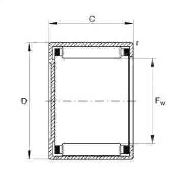 Drawn cup needle roller bearings with closed end - BCE1010