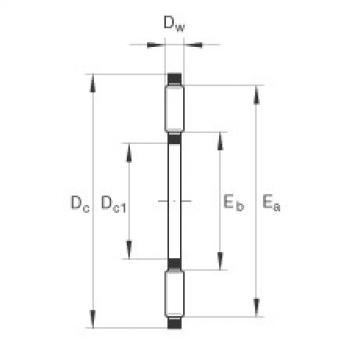 Axial needle roller and cage assemblies - AXK0414-TV