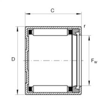 Drawn cup needle roller bearings with closed end - BCE1211-P