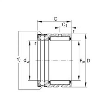 Needle roller/axial ball bearings - NX15-XL