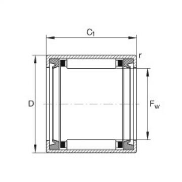 Drawn cup needle roller bearings with open ends - HK0812-2RS