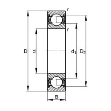 Deep groove ball bearings - S6001-2RSR