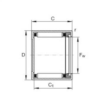 Drawn cup needle roller bearings with closed end - BK1414-RS