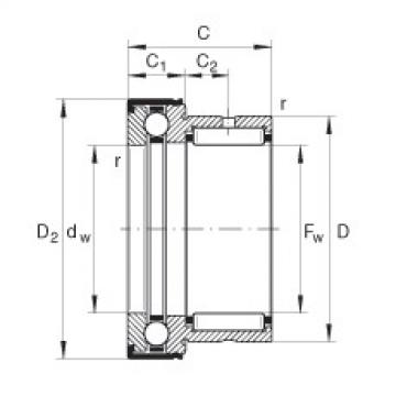 Needle roller/axial ball bearings - NKX15-Z-XL