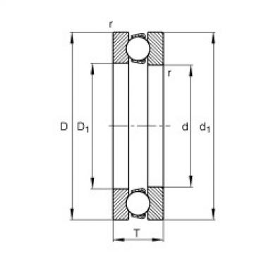 Axial deep groove ball bearings - 51124