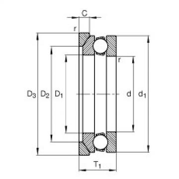 Axial deep groove ball bearings - 53201 + U201