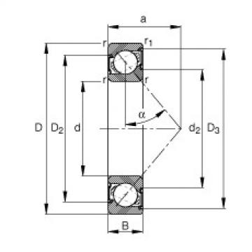 Angular contact ball bearings - 7005-B-XL-2RS-TVP