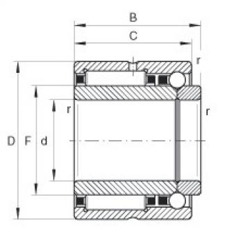 Needle roller/angular contact ball bearings - NKIB5905-XL