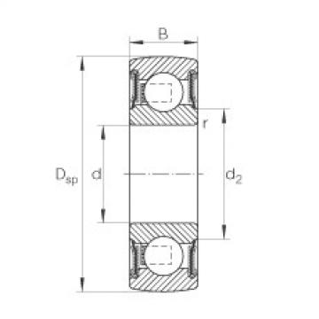 Self-aligning deep groove ball bearings - 205-XL-NPP-B