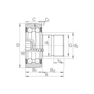 Stud type track rollers - KR5205-2RS