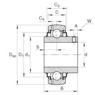 Radial insert ball bearings - GYE60-XL-KRR-B