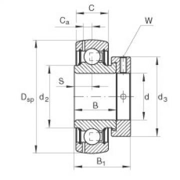 Radial insert ball bearings - GRAE20-XL-NPP-B