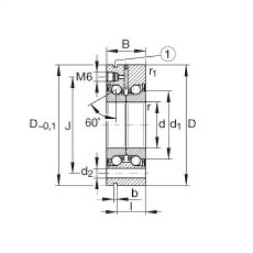 Axial angular contact ball bearings - ZKLF1255-2RS-PE