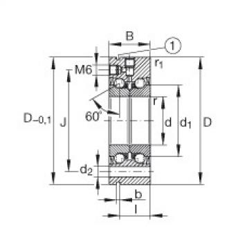 Axial angular contact ball bearings - ZKLF1255-2RS-XL