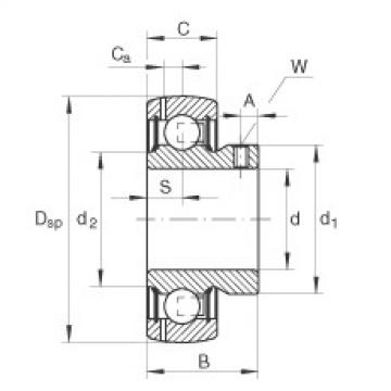 Radial insert ball bearings - GAY50-XL-NPP-B