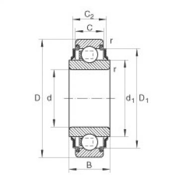 Radial insert ball bearings - 203-XL-KRR-AH02