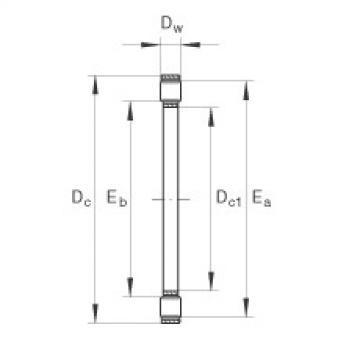 Axial cylindrical roller and cage assembly - K81102-TV