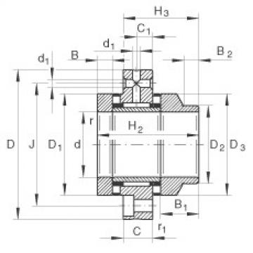 Needle roller/axial cylindrical roller bearings - ZARF30105-L-TV