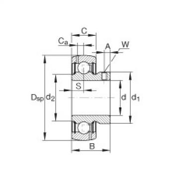 Radial insert ball bearings - GAY104-NPP-B-AS2/V