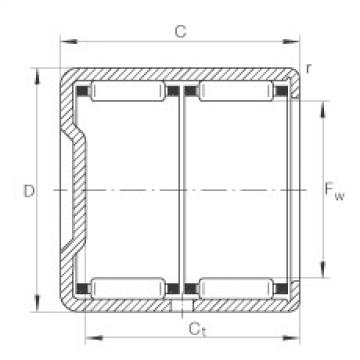 Drawn cup needle roller bearings with closed end - BK1622-ZW