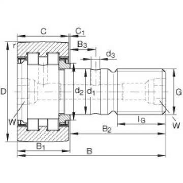 Stud type track rollers - PWKR35-2RS-XL